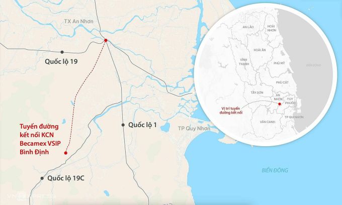 Bình Định khởi công đường nối quốc lộ với KCN 5.000 tỷ đồng