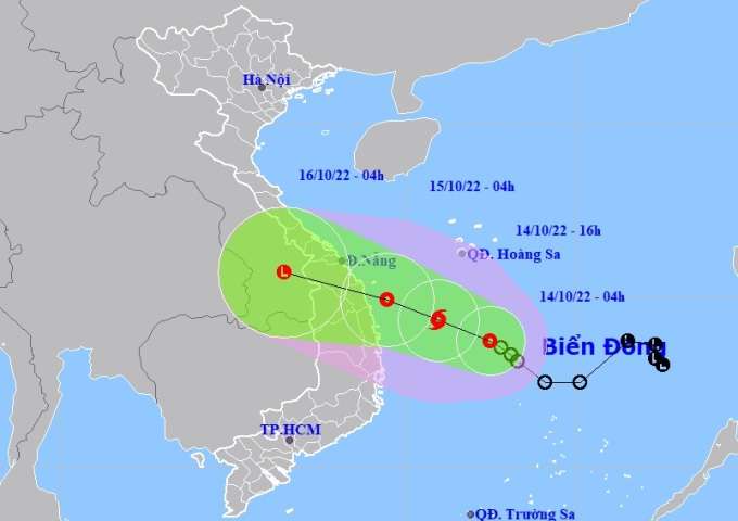 Áp thấp có thể mạnh thành bão vào Đà Nẵng - Bình Định